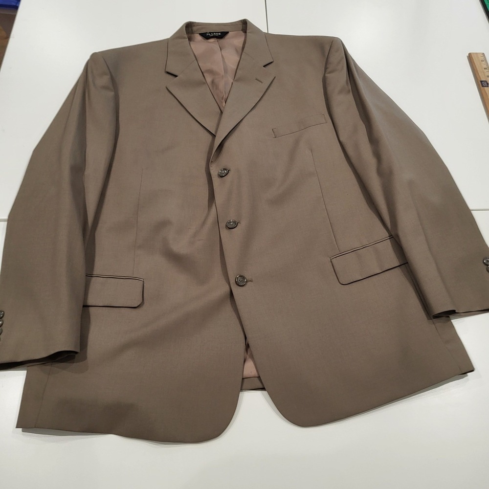Jos. A. Bank Mens 52R Tan Taupe 100% Wool 3-Button Blazer Sport Coat Jacket